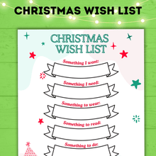 Load image into Gallery viewer, Christmas Wish List for Kids | Christmas Gift Rules | Christmas List | Christmas List Printable for Kids | Christmas Gift List | Christmas
