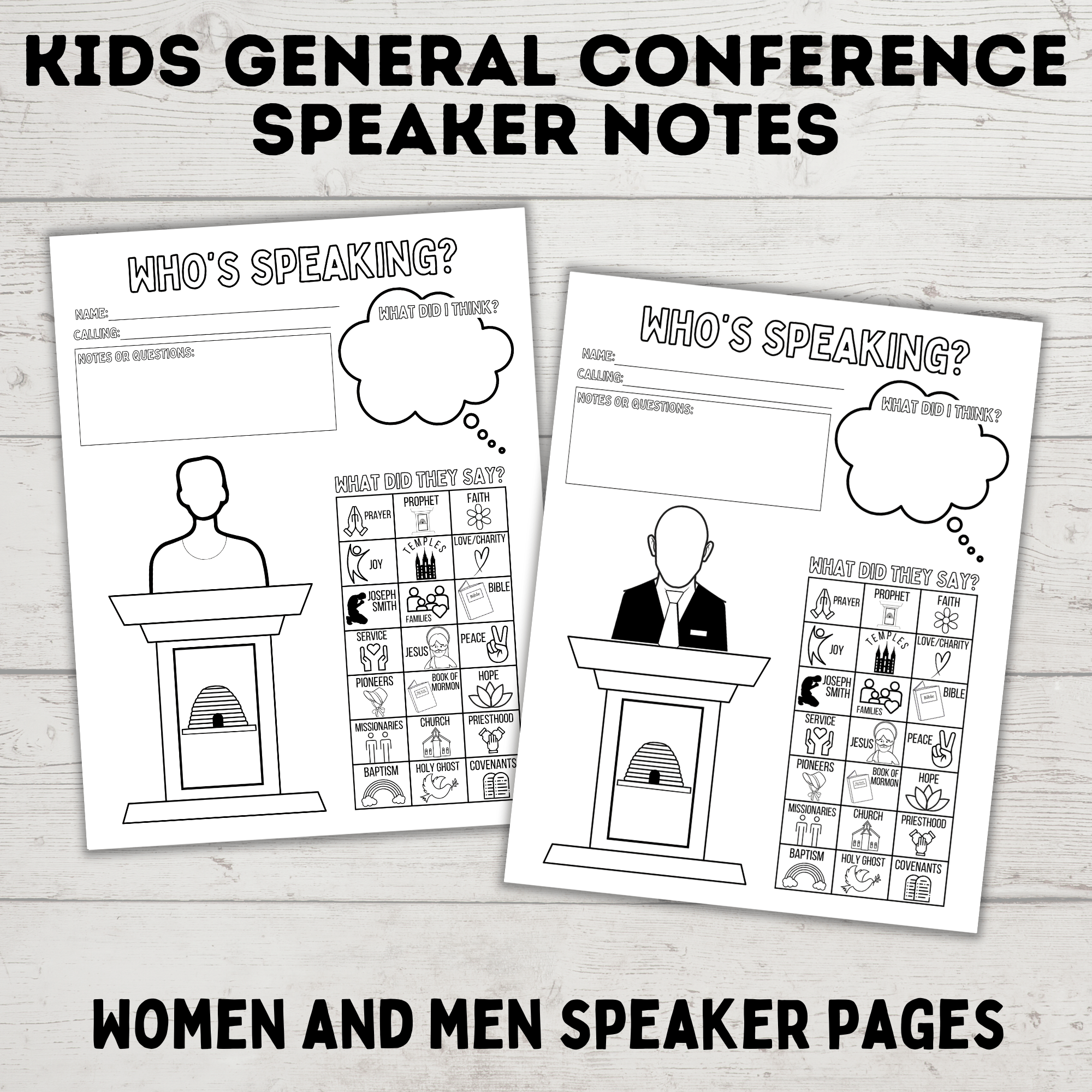 General Conference Speaker Notes For Kids General Conference Activit general-conference-speaker-notes-for-kids-general-conference-activit
