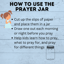 Load image into Gallery viewer, Prayer Jar for Kids | Prayer Craft for Kids | Prayer Activities | Prayer Printable | Church Activities | Church Worksheets | Printables
