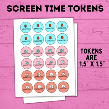 Load image into Gallery viewer, Screen Time Rewards | Screen Time Tokens | Screen Time Bucks | Screen Time Chart | Reward Tokens | Reward Coins | Screen Time Coins |
