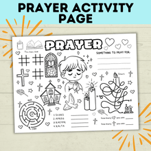 Load image into Gallery viewer, Prayer Activity Page for Kids | Sunday School Activity Page | Teach kids to Pray | Prayer Activities | Prayer Craft | Kids Crafts | Digital
