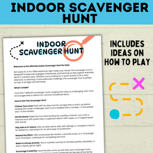 Load image into Gallery viewer, Indoor Scavenger Hunt | Winter Activities | Indoor Kids Activities | House Scavenger Hunt | Toddler Scavenger Hunt | Toddler Activities
