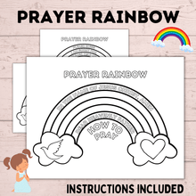 Load image into Gallery viewer, Prayer Rainbow | Prayer Craft | Prayer Activity | Prayer worksheets | Kids prayer activities | Teach Kids to Pray | Sunday School Activity
