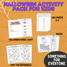 Load image into Gallery viewer, Halloween Activity Pack for Kids | Halloween Games | Halloween Activities | Kids Games | Party Games | Halloween Party | Printable Pack
