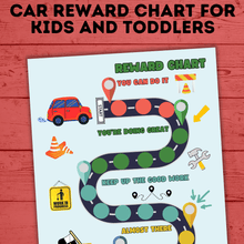 Load image into Gallery viewer, Car Reward Chart for Kids and Toddlers | Reward Chart | Chore Chart for Kids | Printable reward chart | Kids Printable | Kid&#39;s Chart

