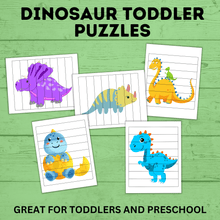 Load image into Gallery viewer, Dinosaur Puzzles for Toddlers | Dinosaur Games | Dinosaur Activity | Toddler Activity
