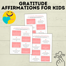 Load image into Gallery viewer, Gratitude Affirmation Cards for Kids | Gratitude Cards | Thankful Cards | Gratitude Prompts | Thanksgiving | Kids Activity | Kids Printable
