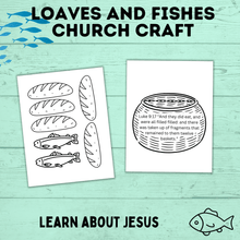 Load image into Gallery viewer, Loaves and Fishes Craft for Sunday School | Jesus Craft | Primary Craft | Sunday School Craft
