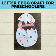 Load image into Gallery viewer, Letter E Egg Craft for Kids | Kids Crafts | Toddler Crafts | Preschool Crafts | Letter Crafts | Alphabet Crafts | PDF download |
