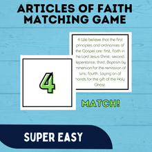 Load image into Gallery viewer, Articles of Faith Matching Game for Families | FHE Game | Articles of Faith Game | Match game for kids | Articles of Faith Printable
