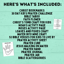 Load image into Gallery viewer, Ultimate Christ Printables Pack for Kids | Christ Printables | Christ Crafts | Prayer Crafts | Church Crafts | Sunday School | Christ
