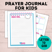 Load image into Gallery viewer, Prayer Journal for Kids | Kids Prayer Printables | Kids Prayer Activities | Letter to God | Kid&#39;s Journal | Teach Kids to Pray | Sunday
