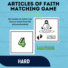 Load image into Gallery viewer, Articles of Faith Matching Game for Families | FHE Game | Articles of Faith Game | Match game for kids | Articles of Faith Printable
