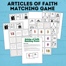 Load image into Gallery viewer, Articles of Faith Matching Game for Families | FHE Game | Articles of Faith Game | Match game for kids | Articles of Faith Printable
