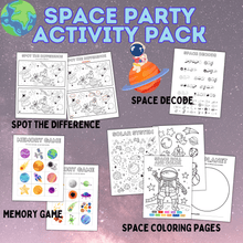 Load image into Gallery viewer, Space Party Activity Pack | Space Activity | Space Craft | Space Games | Outer space games | kids Games | Party Games | Space Party Games
