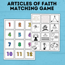 Load image into Gallery viewer, Articles of Faith Matching Game for Families | FHE Game | Articles of Faith Game | Match game for kids | Articles of Faith Printable
