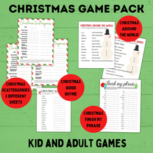 Load image into Gallery viewer, Christmas Games for Kids | Christmas Printables | Christmas Games for Adults | Christmas Games for the Family | Christmas Taboo | Games
