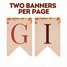 Load image into Gallery viewer, Happy Thanksgiving Banner Printable | Thanksgiving Banner File | Fall Banner | Fall Decor | Thanksgiving Garland | PDF Printable Banner
