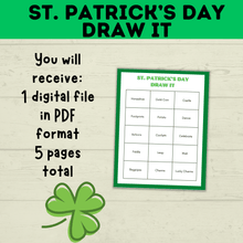 Load image into Gallery viewer, St. Patrick&#39;s Day Pictionary for Kids | Kids Games | Classroom Games
