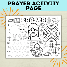 Load image into Gallery viewer, Prayer Activity Page for Kids | Sunday School Activity Page | Teach kids to Pray | Prayer Activities | Prayer Craft | Kids Crafts | Digital
