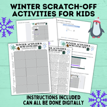 Load image into Gallery viewer, Winter Activities for Kids | Winter Scratch-Off Activities for Kids | Kid&#39;s Scratch-off | Kids Activities | Indoor Activities | Kids
