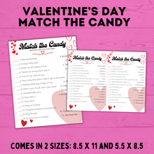 Load image into Gallery viewer, Valentine&#39;s Day Classroom Game | Valentine&#39;s Day Kid&#39;s Game | Match the Candy Game | Kids Game | Candy Game | Kids Printables | Kids
