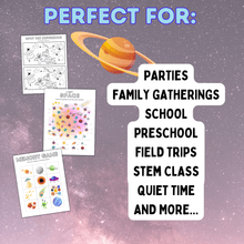 Load image into Gallery viewer, Space Party Activity Pack | Space Activity | Space Craft | Space Games | Outer space games | kids Games | Party Games | Space Party Games
