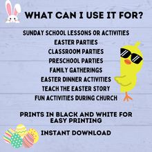 Load image into Gallery viewer, Easter Activity Pack for Kids | Easter Printables | Easter Activities | Easter Crafts | Easter fun pack for kids | Kids Activities | Kids
