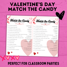 Load image into Gallery viewer, Valentine&#39;s Day Classroom Game | Valentine&#39;s Day Kid&#39;s Game | Match the Candy Game | Kids Game | Candy Game | Kids Printables | Kids
