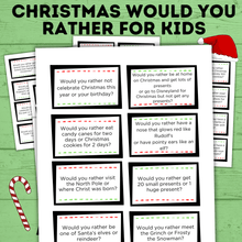 Load image into Gallery viewer, Christmas Would You Rather for Kids | Christmas Printables for Kids | Christmas Activities | Kid&#39;s Christmas Printables | Kid Games
