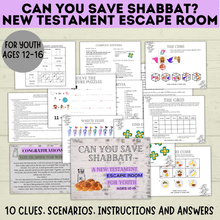 Load image into Gallery viewer, New Testament Escape Room for Youth | Youth Games | Classroom Games | Party Games | Digital Escape Room | Classroom Party | Family Games
