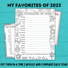 Load image into Gallery viewer, My Favorites 2023 for Kids | Kids NYE Games | New Year&#39;s Eve Activity

