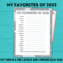 Load image into Gallery viewer, My Favorites 2023 for Kids | Kids NYE Games | New Year&#39;s Eve Activity
