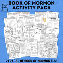 Load image into Gallery viewer, Book of Mormon Activity Pack for Kids | Book of Mormon Crafts | Book of Mormon Lesson | Book of Mormon Family Home Evening | BOM printables
