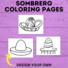 Load image into Gallery viewer, Sombrero Coloring Pages | Cinco De Mayo | Kids Coloring Pages
