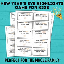 Load image into Gallery viewer, New Year&#39;s Eve Highlights Game for Kids and Family | Kids Games | New Year&#39;s Eve Games | Party Games | New Year&#39;s Eve Printable | NYE
