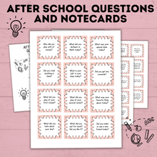 Load image into Gallery viewer, After School Questions for Kids | Kids Questions | Kids Notecards | Question Cards for Kids | Kids Activities | Ice Breaker Questions
