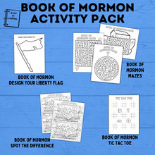 Load image into Gallery viewer, Book of Mormon Activity Pack for Kids | Book of Mormon Crafts | Book of Mormon Lesson | Book of Mormon Family Home Evening | BOM printables
