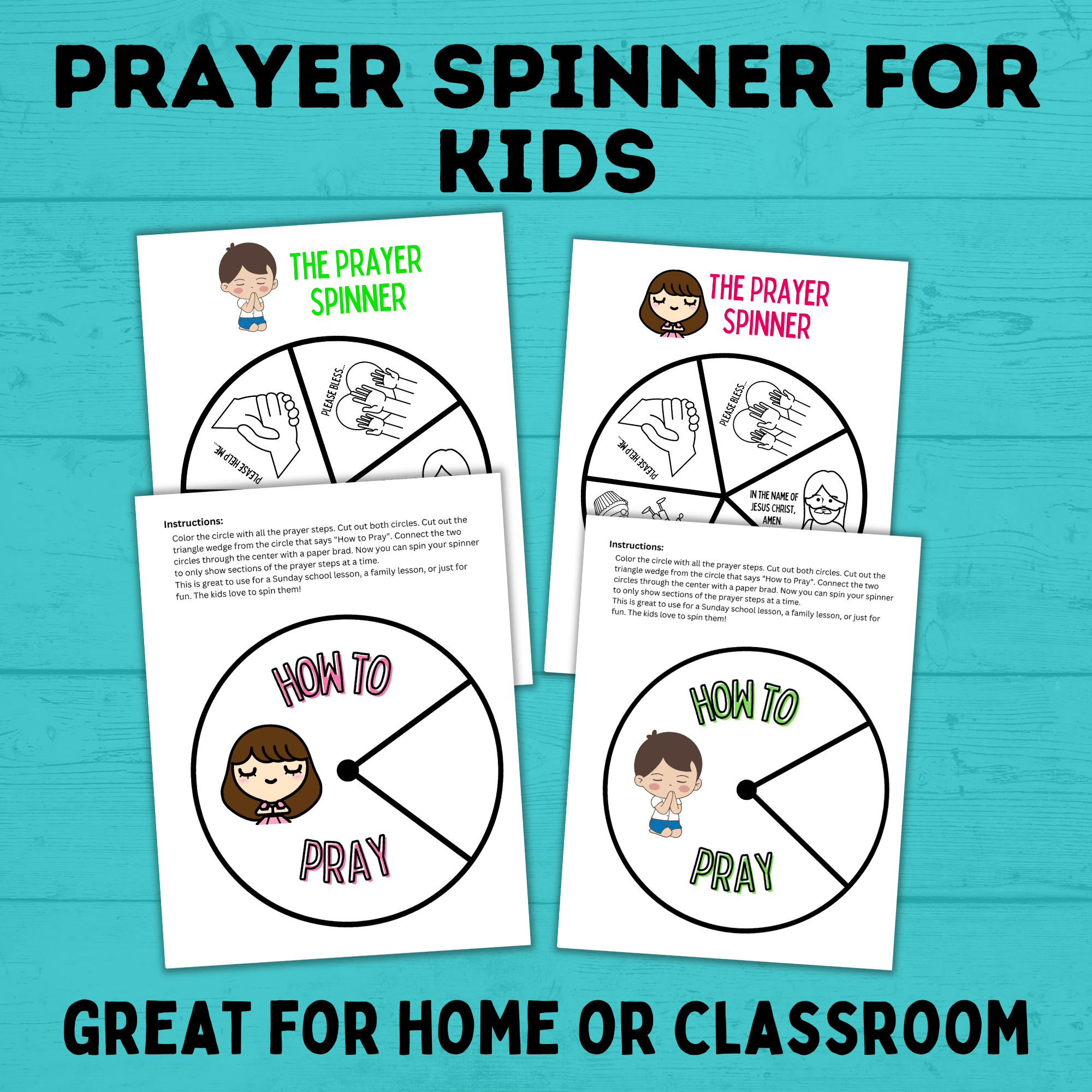 How to Pray Prayer Spinner for Kids | Teach Kids how to pray | Prayer ...