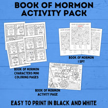 Load image into Gallery viewer, Book of Mormon Activity Pack for Kids | Book of Mormon Crafts | Book of Mormon Lesson | Book of Mormon Family Home Evening | BOM printables
