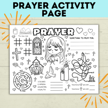 Load image into Gallery viewer, Prayer Activity Page for Kids | Sunday School Activity Page | Teach kids to Pray | Prayer Activities | Prayer Craft | Kids Crafts | Digital
