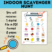 Load image into Gallery viewer, Indoor Scavenger Hunt | Winter Activities | Indoor Kids Activities | House Scavenger Hunt | Toddler Scavenger Hunt | Toddler Activities
