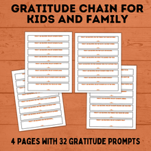 Load image into Gallery viewer, Gratitude Chain Craft | Gratitude Chain Activity | Gratitude Chain with Prompts | Gratitude Prompts | Gratitude Activities | Thanksgiving Active
