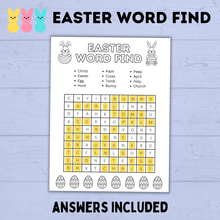 Load image into Gallery viewer, Easter Word Find for Kids | Easter Games| Easter Party | Easter Printables | Family Games| Party Games | Easter Activities
