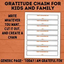 Load image into Gallery viewer, Gratitude Chain Craft | Gratitude Chain Activity | Gratitude Chain with Prompts | Gratitude Prompts | Gratitude Activities | Thanksgiving Active
