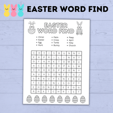 Load image into Gallery viewer, Easter Word Find for Kids | Easter Games| Easter Party | Easter Printables | Family Games| Party Games | Easter Activities
