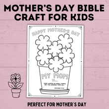Load image into Gallery viewer, Mother&#39;s Day Craft for Kids | Bible Craft | Mother&#39;s Day Bible Craft for Kids | Kids Crafts | Toddler Crafts | Kids Printables | Mother&#39;s
