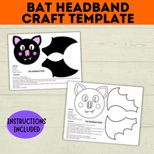 Load image into Gallery viewer, Bat Headband Craft for Kids and Preschoolers
