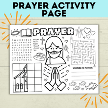 Load image into Gallery viewer, Prayer Activity Page for Kids | Sunday School Activity Page | Teach kids to Pray | Prayer Activities | Prayer Craft | Kids Crafts | Digital
