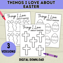 Load image into Gallery viewer, Happy Easter Printables | Easy Easter Craft | Things I Love About Easter | Toddler Easter | Easter Crafts | Kids Easter | Easter Printables
